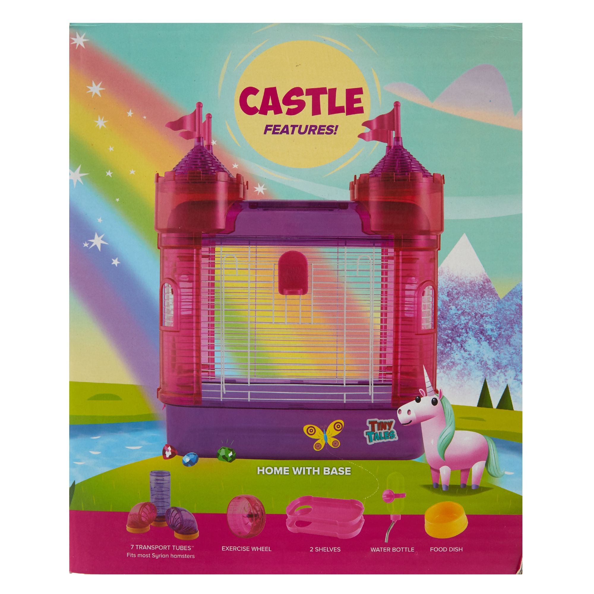 Tiny Tales Castle Connectable Hamster Home - Creative Sunset Image - 4K