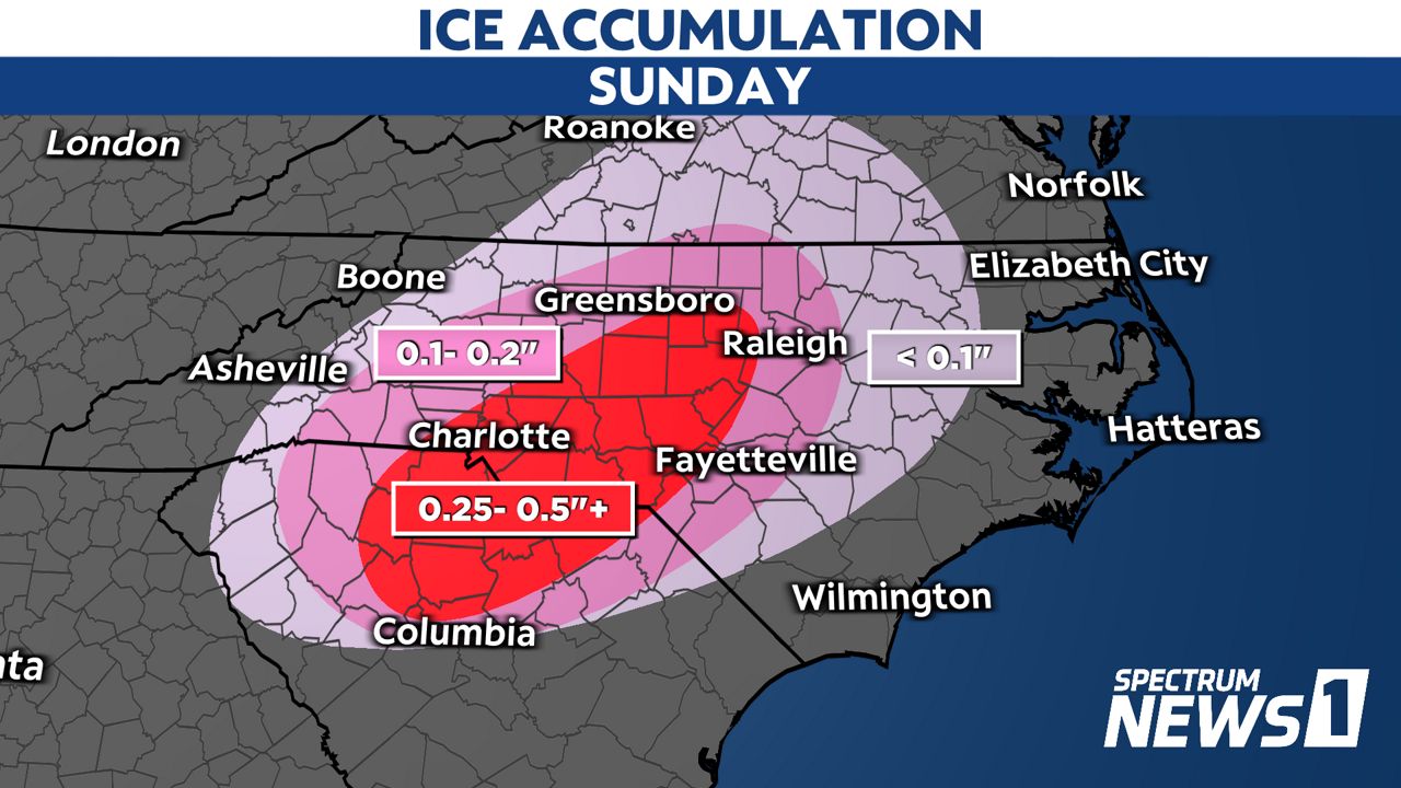 Winter Weather In North Carolina This Weekend NC Map 011422am
