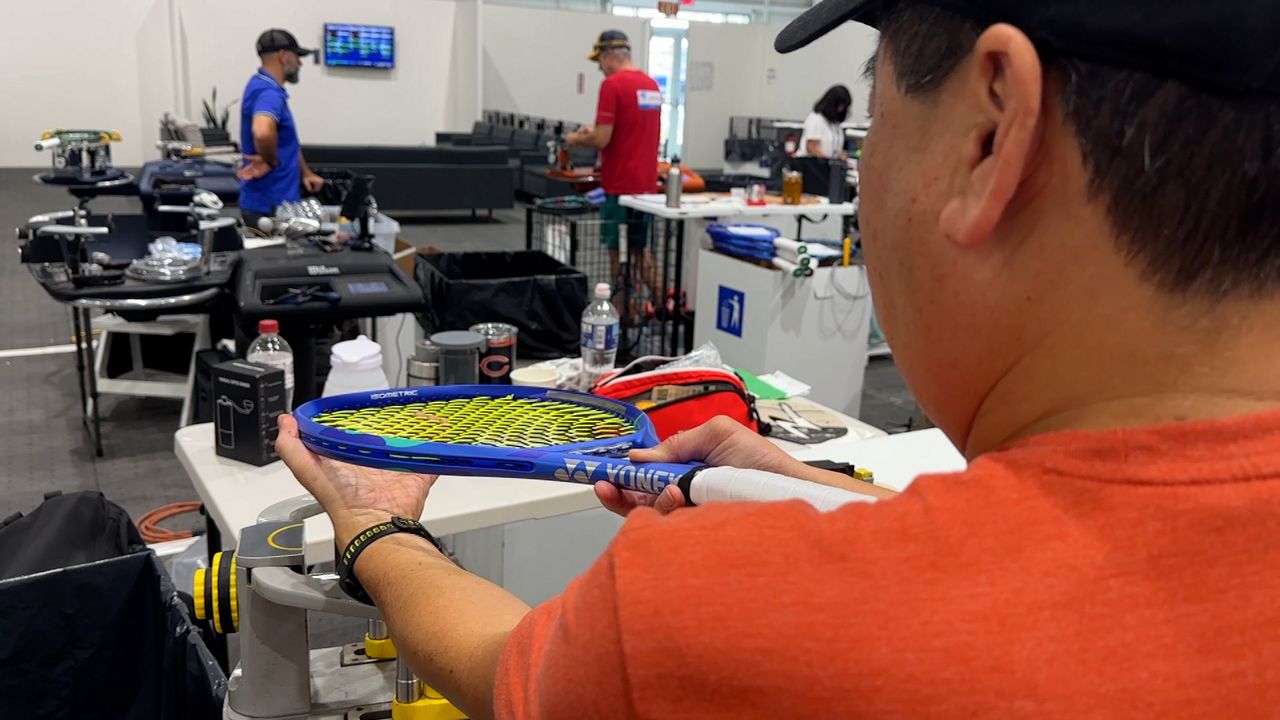 Tennis racket stringers keep Cincinnati Open going