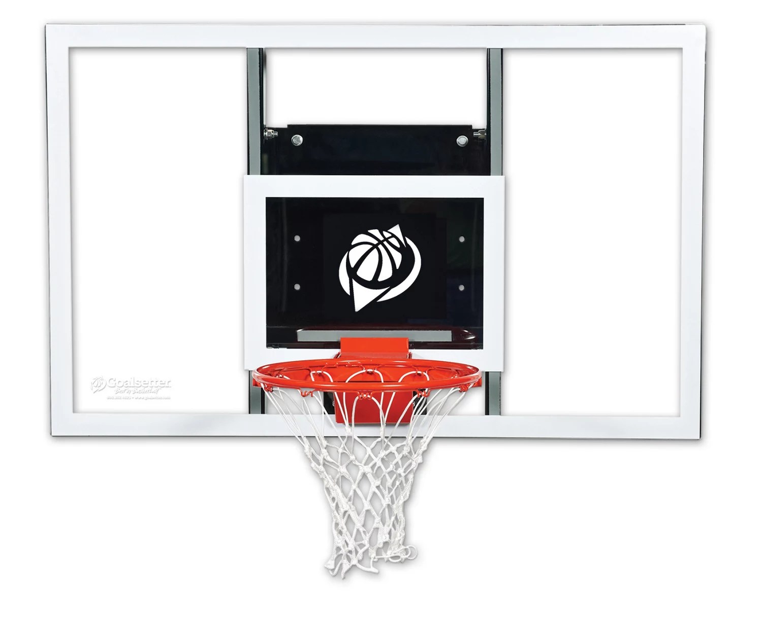 Goalsetter baseline 72 in wall mount tempered-glass basketball hoop