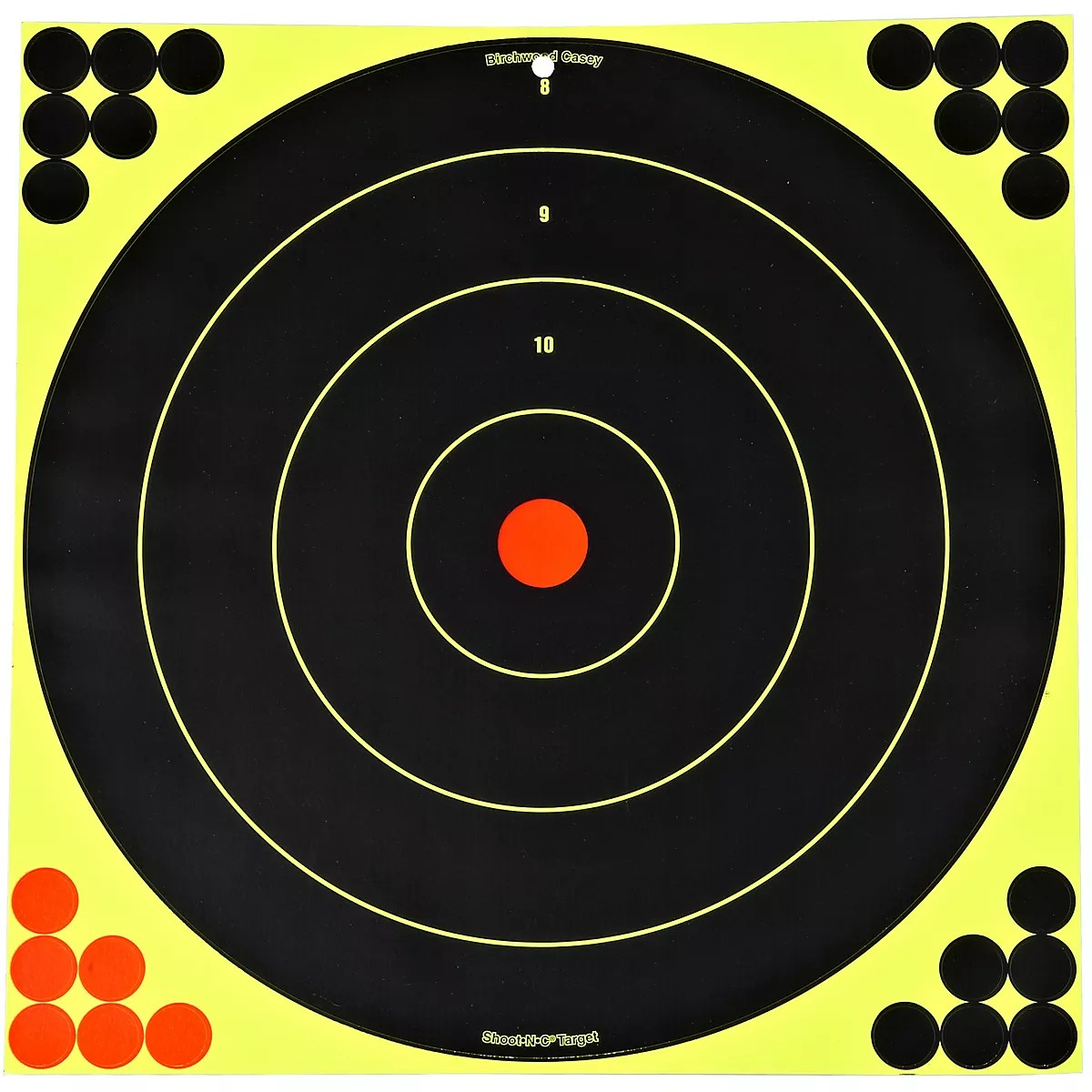 birchwood casey shoot n c self adhesive 17 25 bull s eye targets 5 pack academy