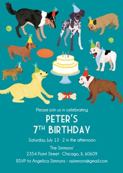 Be an expert puppy party planner and tick one item off your list by sending your guests adorable invites that highlight the motif and the event . Dog Party Birthday Party Invitation Paper Source