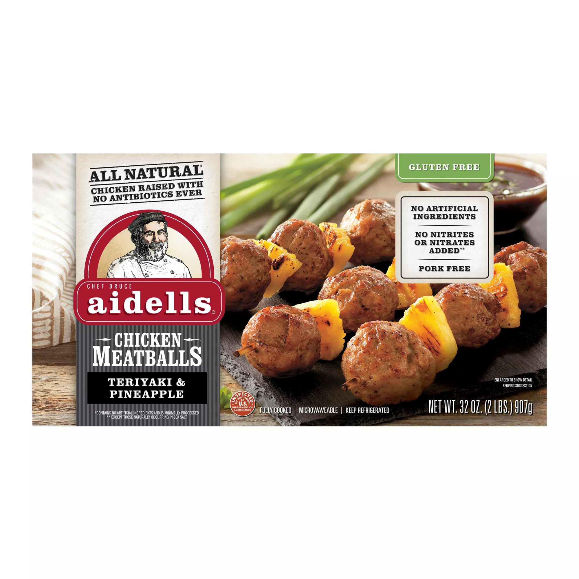 aidells chicken meatballs teriyaki pineapple - bjs wholesale club on are aidells chicken meatballs healthy
