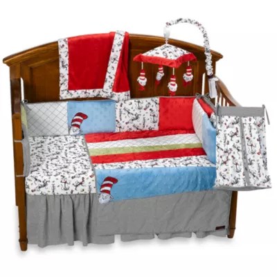 Trend lab® dr. seuss cat in the hat 4-piece crib bedding set and