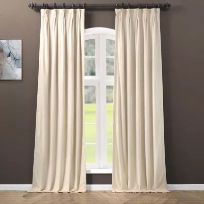 Suitble for curtains and light upholstery. Exclusive Fabrics Furnishing Signature Pleated Blackout Velvet Curtain Panel Jcpenney