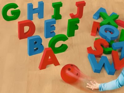 Alphabet Bowling Comic Studio - Vintage Image Collection - 4K Quality