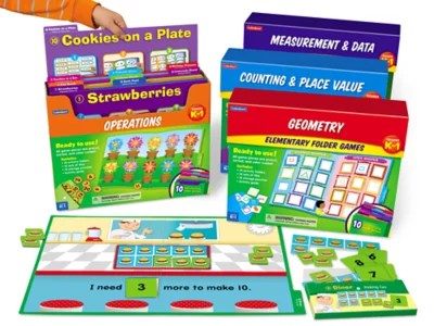 Papers can be placed in both traditional file folders and. Math Folder Game Libraries K Gr 1 Complete Set At Lakeshore Learning