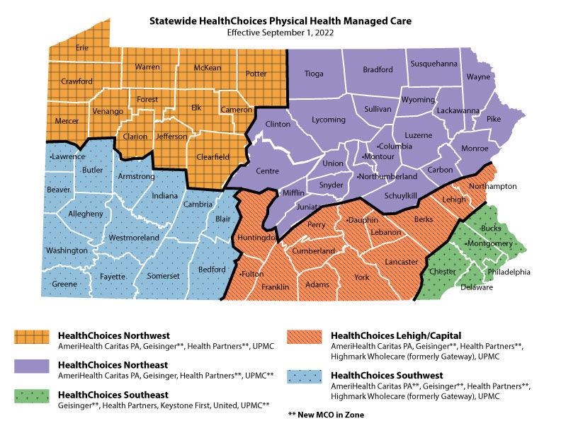 Statewide MCO Map Department Of Human Services Of