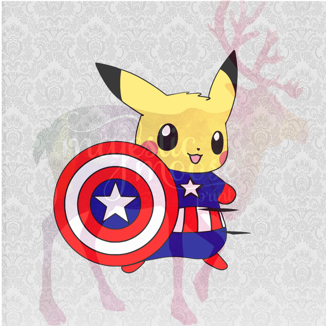 Build captain america's bike and attack the outriders! Captain America Pikachu Svg Majestic Moose Prints
