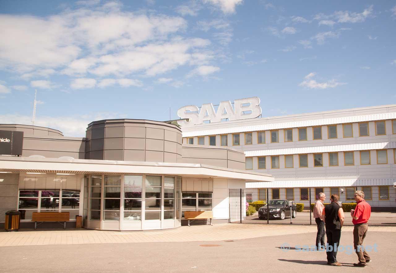 The SAAB factory main gate.