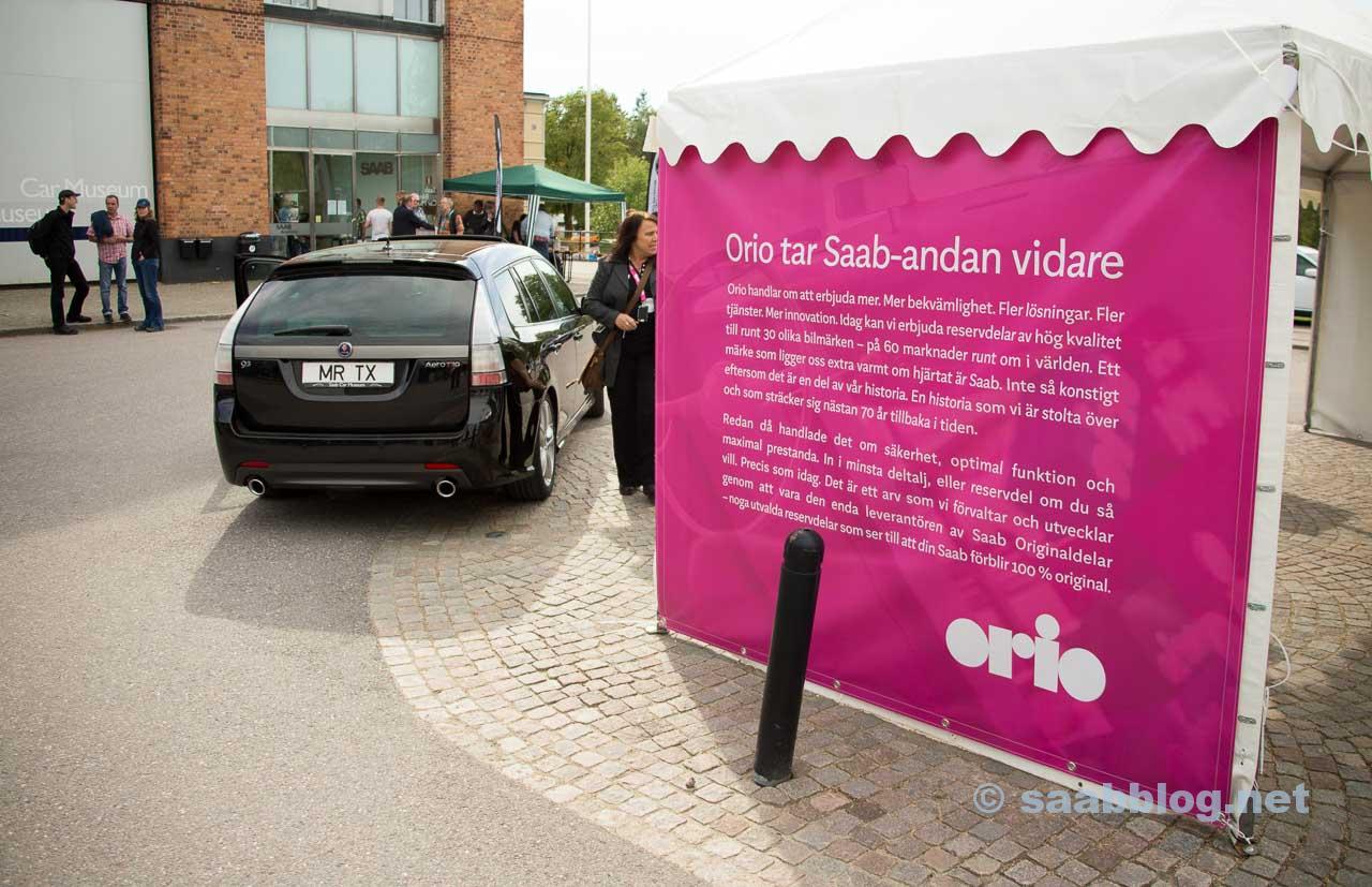 The Orio tent outside the SAAB Museum
