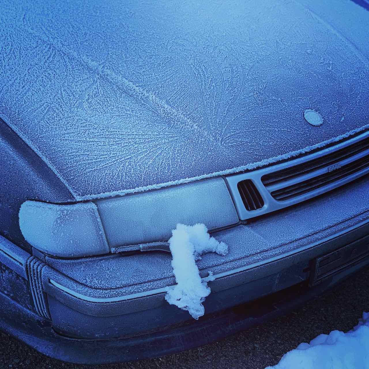 Der Saab 9000 von Renato - tiefgefroren.