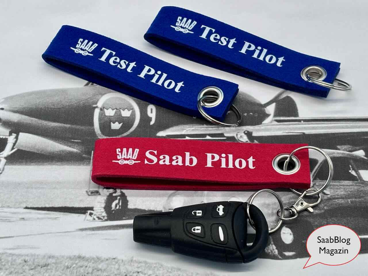 Der Geist der Luftfahrtpioniere: Saab Pilot Schlüsselanhänger