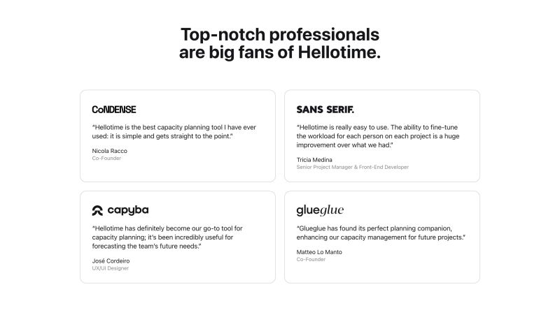 Highnote Testimonials Section Saaspo - Best Light Backgrounds in 8K