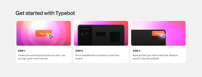 Typebot Features Section Saaspo - Best Mountain Designs in Desktop