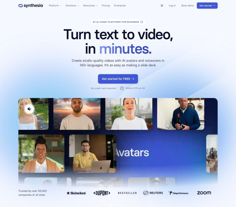 Synthesia Cta Section Saaspo - Stunning Space Design - Desktop