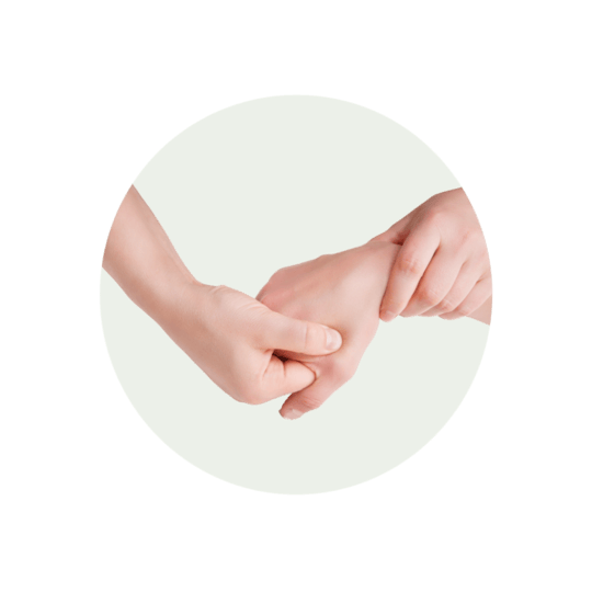 holding hands