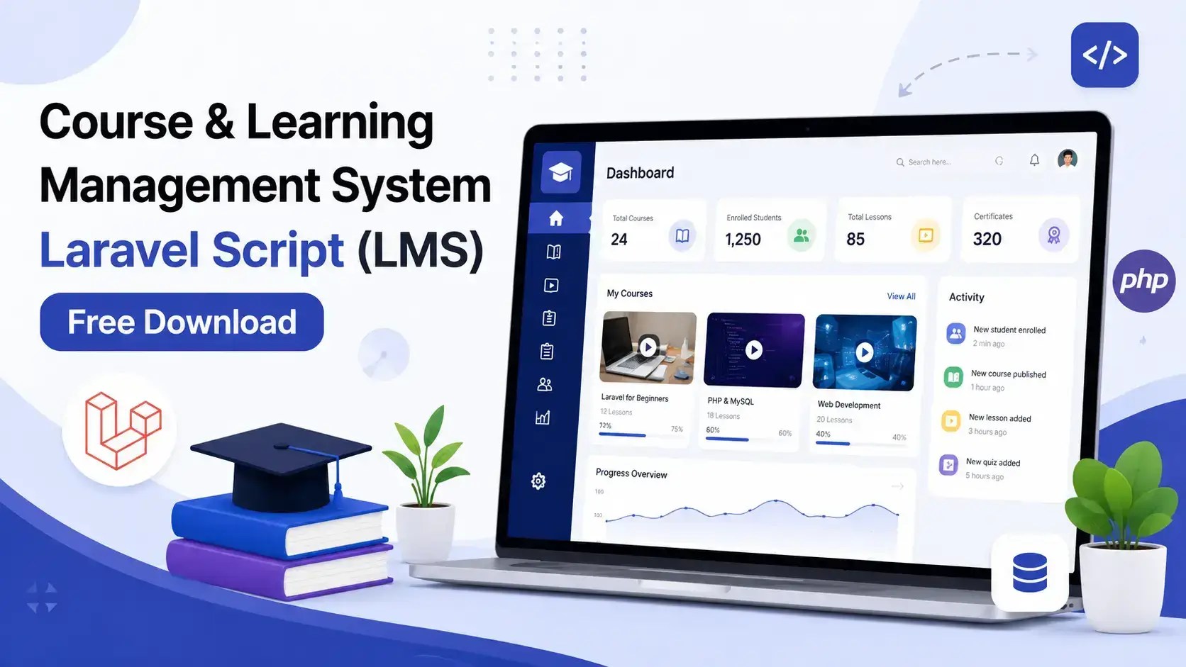 Course & Learning Management System Laravel Script (LMS) – Free Download
