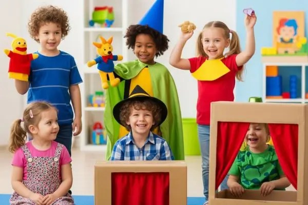 Atividades para Estimular a Imaginação Infantil com Contação de Histórias e Dramatização para Crianças Pequenas em Idade Pré Escolar
