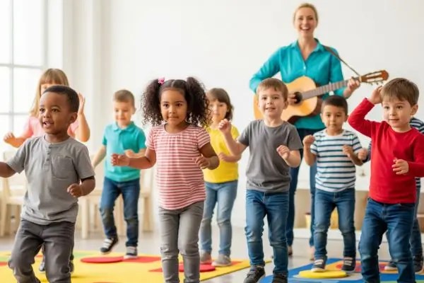Atividades Rítmicas para Trabalhar a Expressão Corporal na Infância com Música e Movimento para Crianças Pequenas