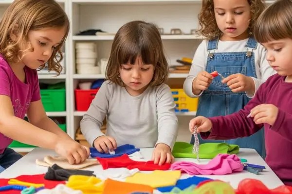 A Redescoberta dos Materiais Têxteis na Educação Sensorial Infantil com o uso de Tecidos, Fios e Texturas com crianças de 3 a 7 anos