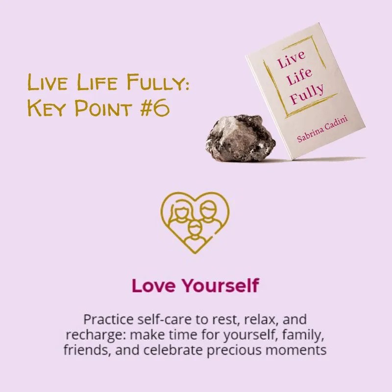 sabrina cadini live life fully book crowdfunding campaign holistic life coach love yourself self-care busy professionals