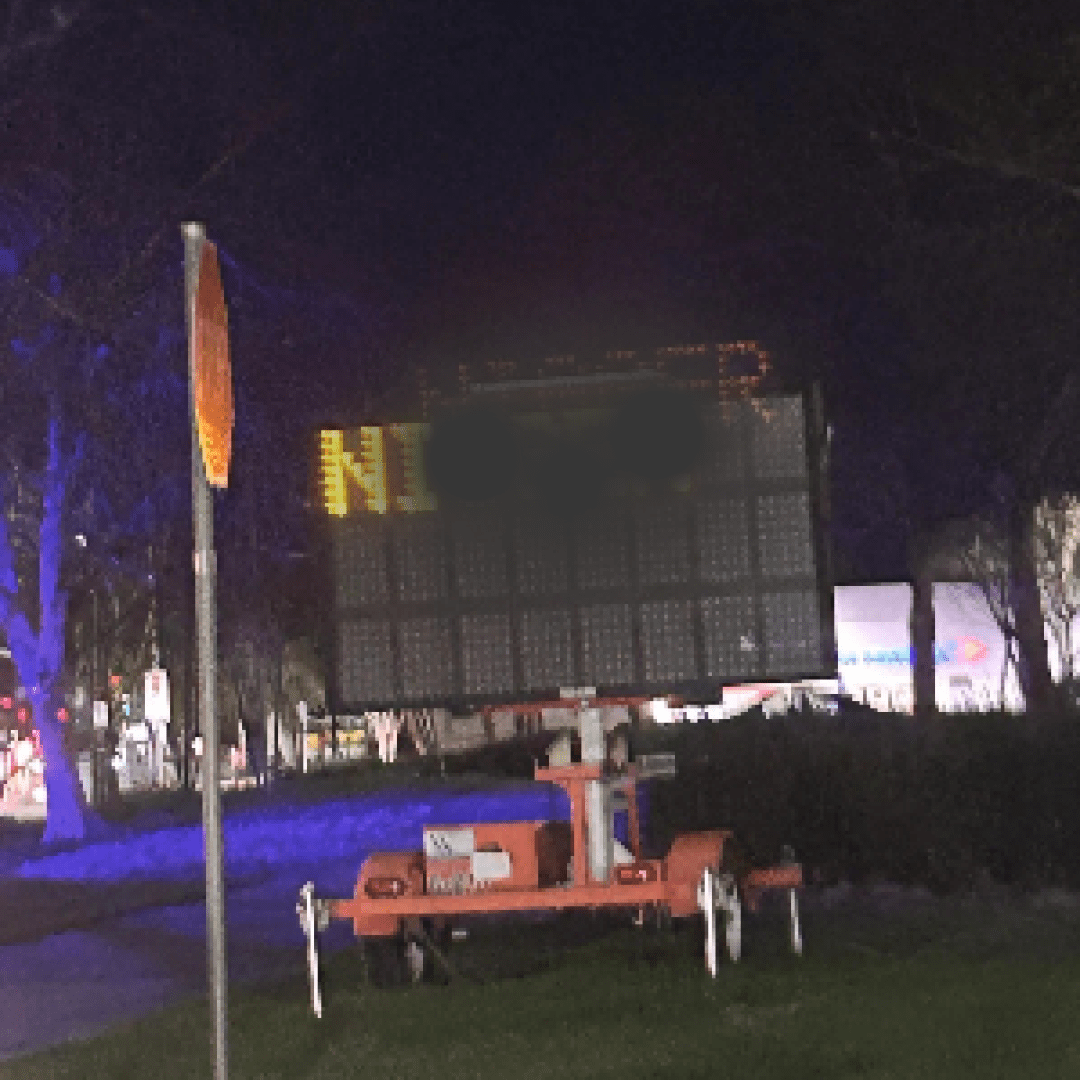 A construction message board owned by a contractor of the Sacramento Sewer District displays a racial slur Saturday night at the corner of Laguna and Franklin boulevards in Elk Grove. Erin Campbell, OBSERVER