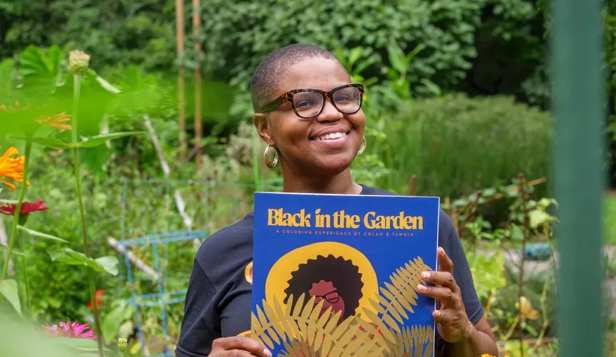 Horticultural podcast host Colah B. Tawkin believes some Black people are too caught up in the notion that working the earth is too reminiscent of slavery, but "there are so many other ways that we can connect with the land.” Credit: Canary Media