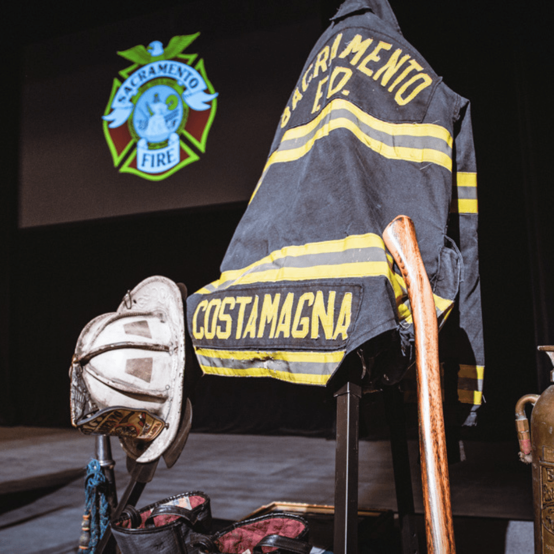 A display at the change-of-command ceremony.