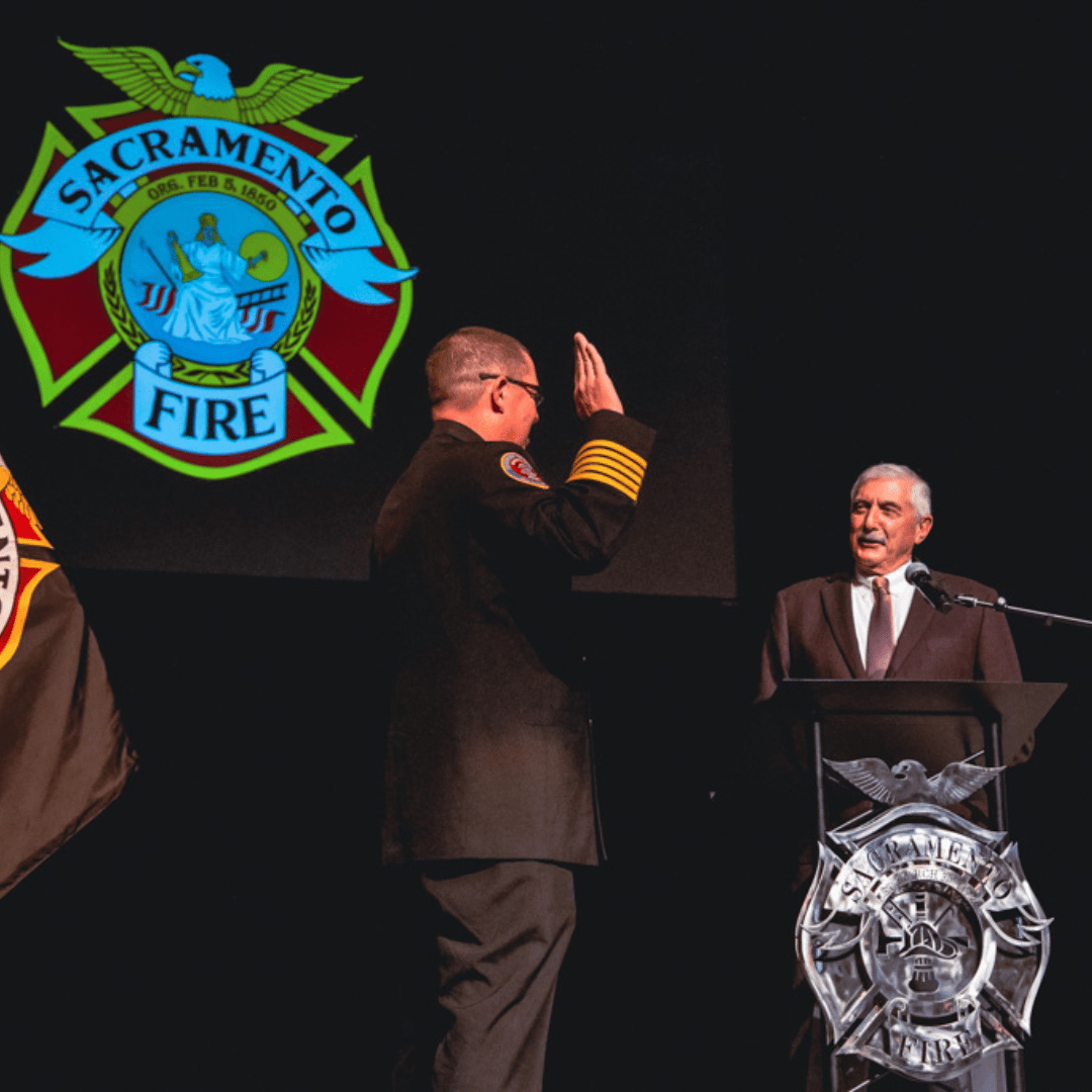 Chief Chris Costamagna and former Chief Gary Costamagna