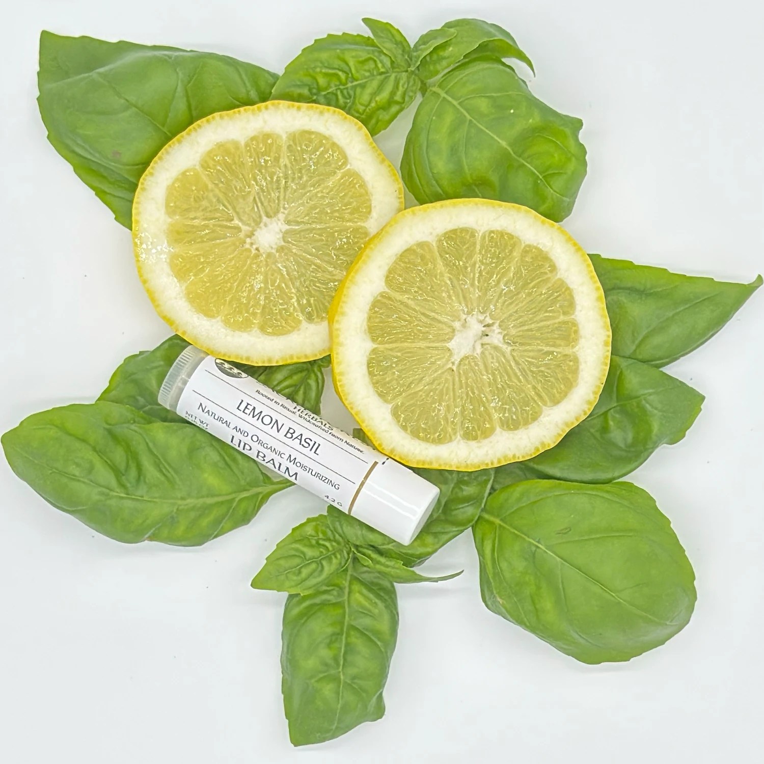lemon basil herbal lip balm