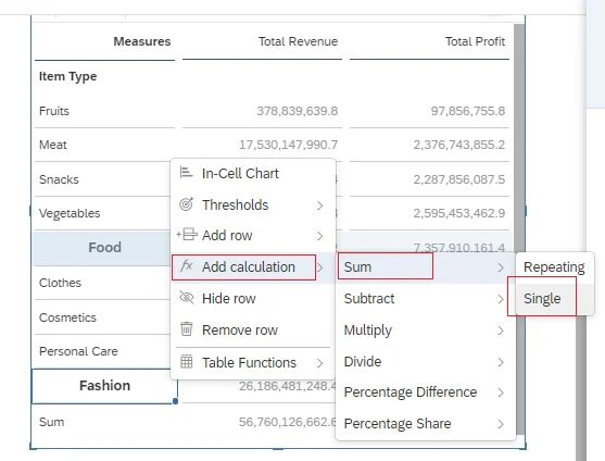Row Calculation In Sap Analytics Cloud - Best Landscape Patterns in HD