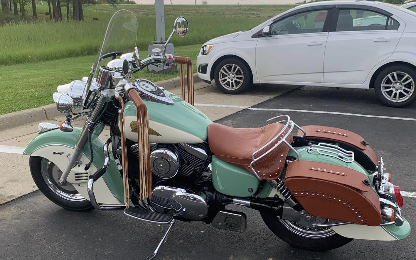 1437- Saddleline Kawasaki Vulcan Drifter 1500 Saddlebags and