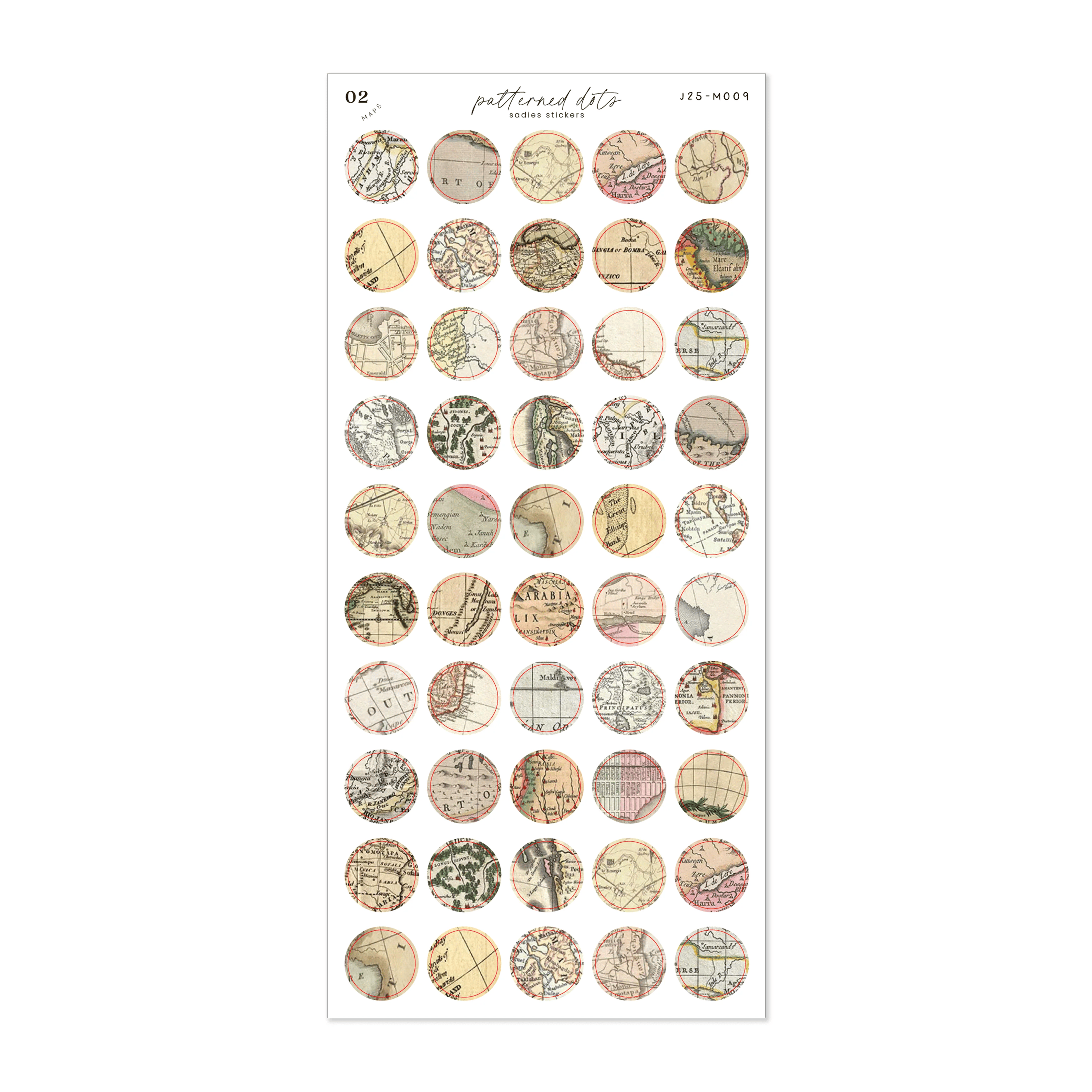 Patterned Dots Maps Sadie S Stickers 