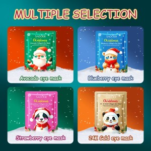 SADOER Christmas Strawberry Collagen Eye Mask Moisturizing Eyes Manufacturer Wholesale OEM Private Label