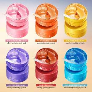 BIOAQUA Vitamin C / Hyaluronic Acid / Snail / Retinol / Niacinamide / Turmeric Collagen Glossy Moisturizing Eye Mask (80pcs / 100g)
