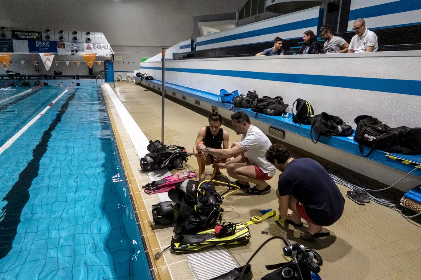 In piscina durante i Corsi.