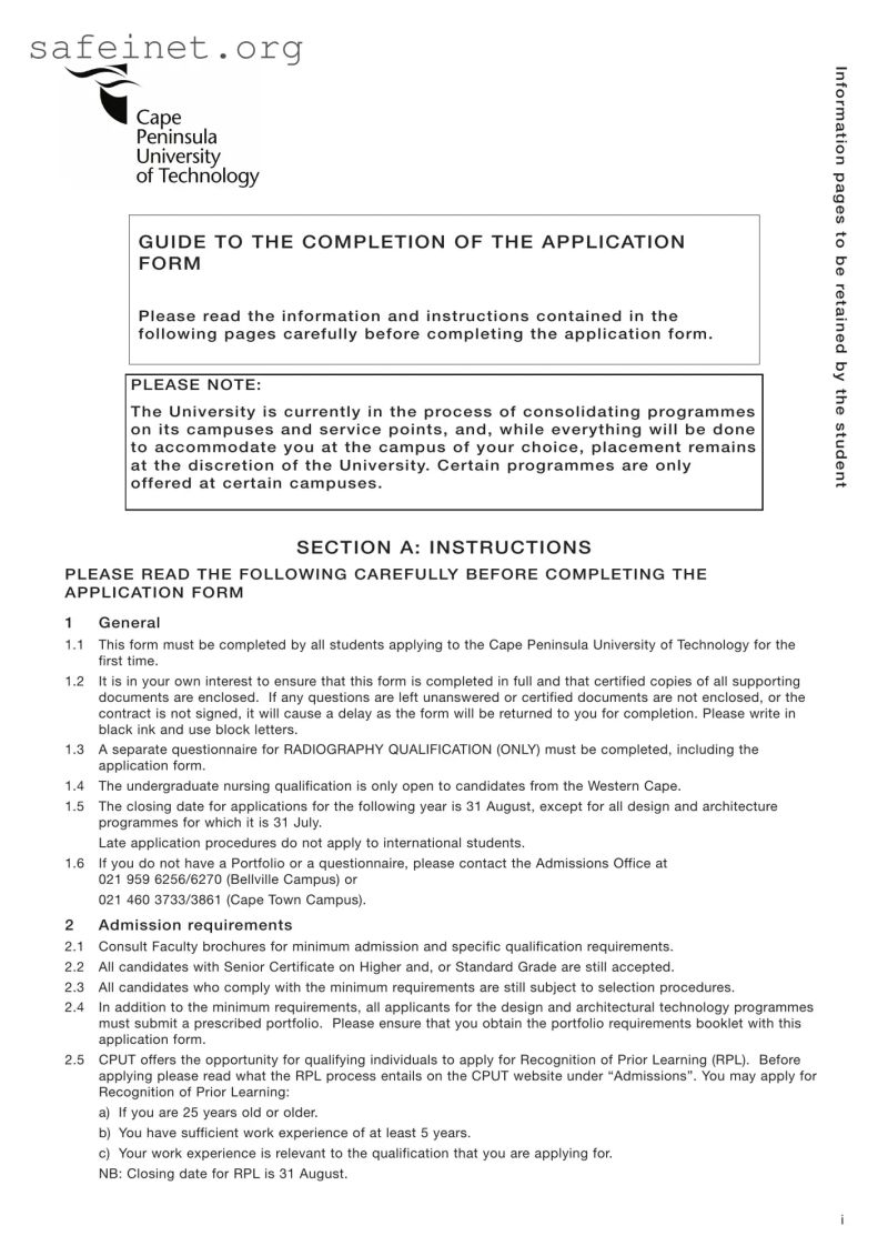 Blank Cput Application Form Safeinet - Nature Picture Collection - High Resolution Quality