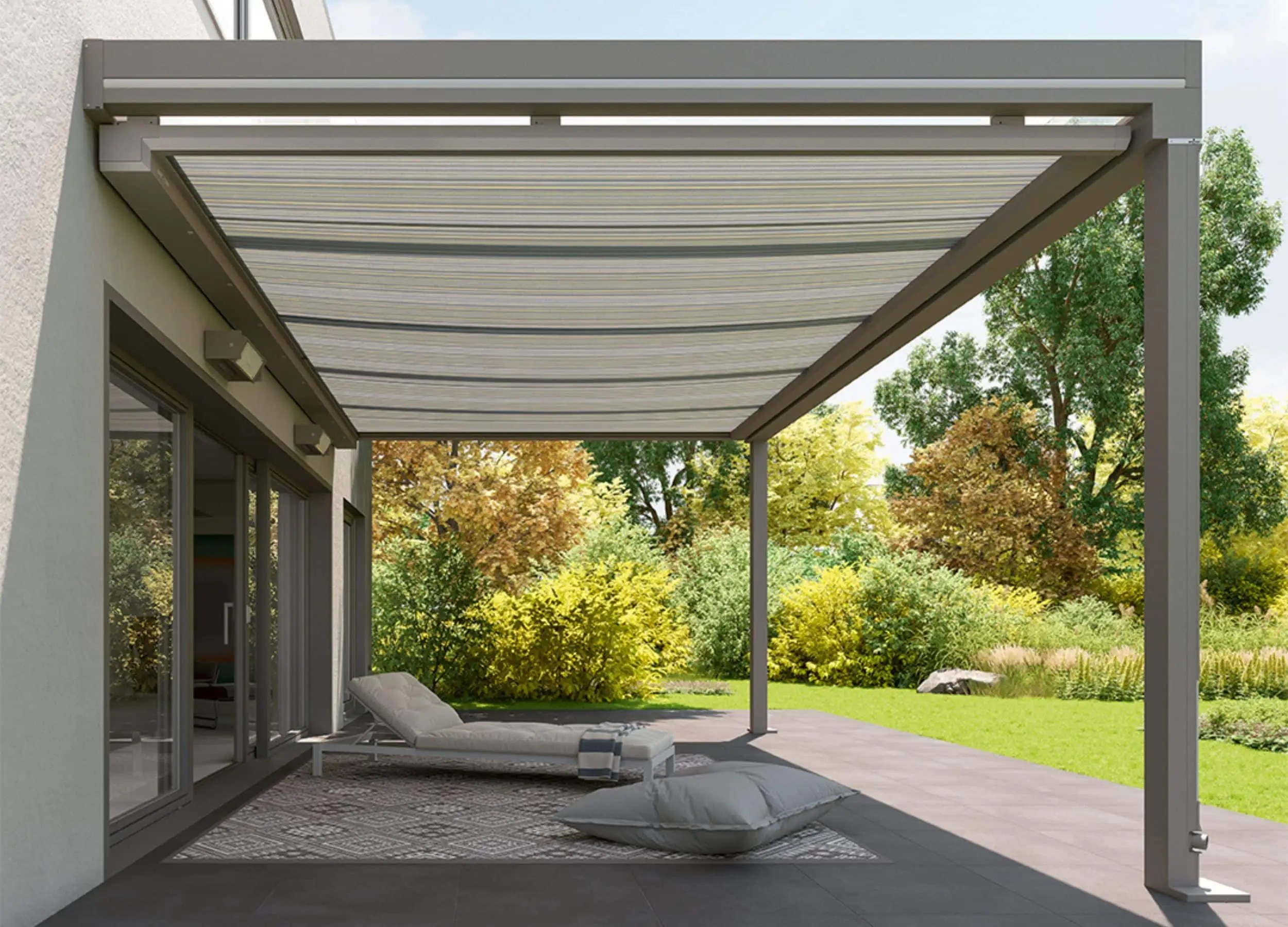 weinor sottezza ii pure awning on terrazza pure veranda with modern frame design