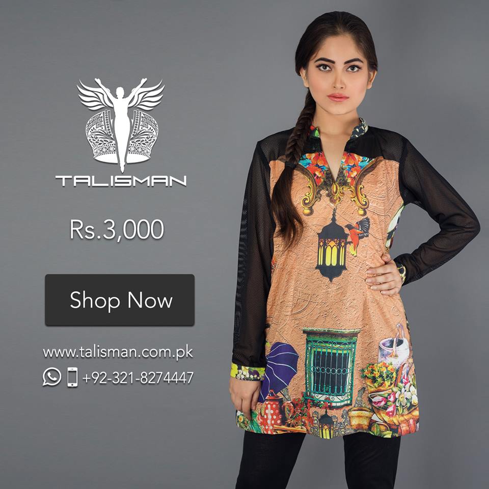 Contemporary motifs scattered all over, depicting fusion of wisely designed multiple themes. Stylized respectively for women with a bold style statement
