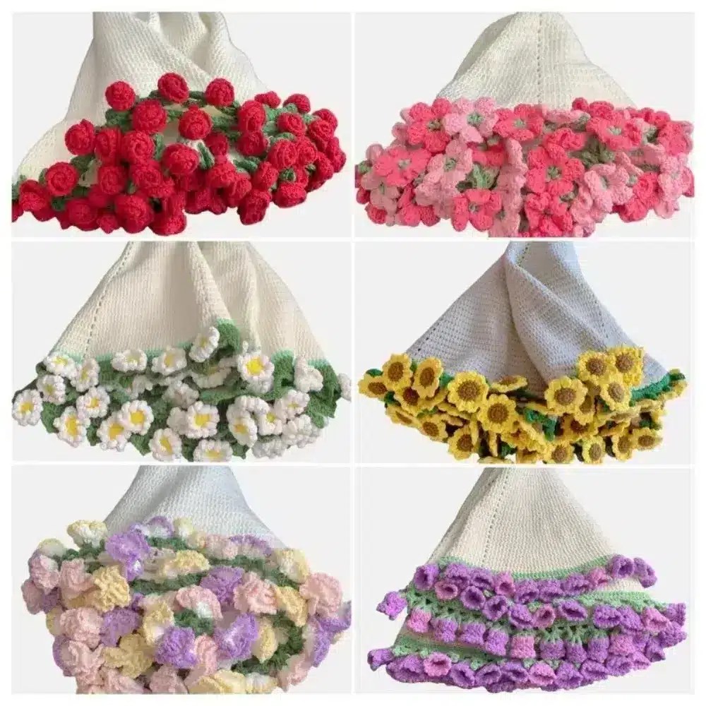 6-in-1 Bouquet Blanket Patterns Bundle — 6-in-1 bouquet blanket crochet pattern