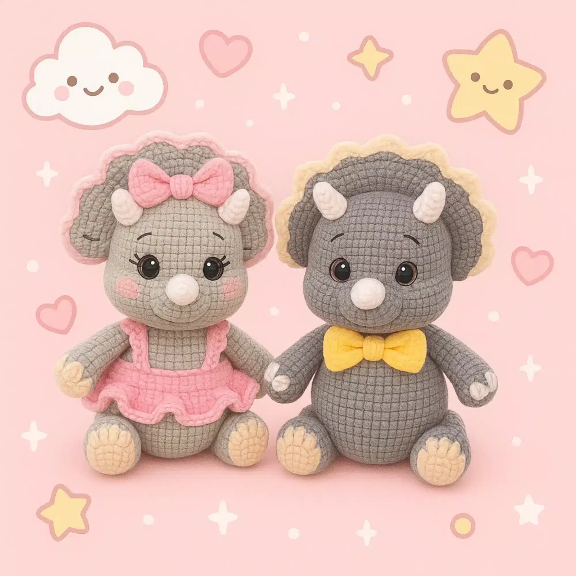 Triceratops Crochet Pattern — triceratops crochet pattern