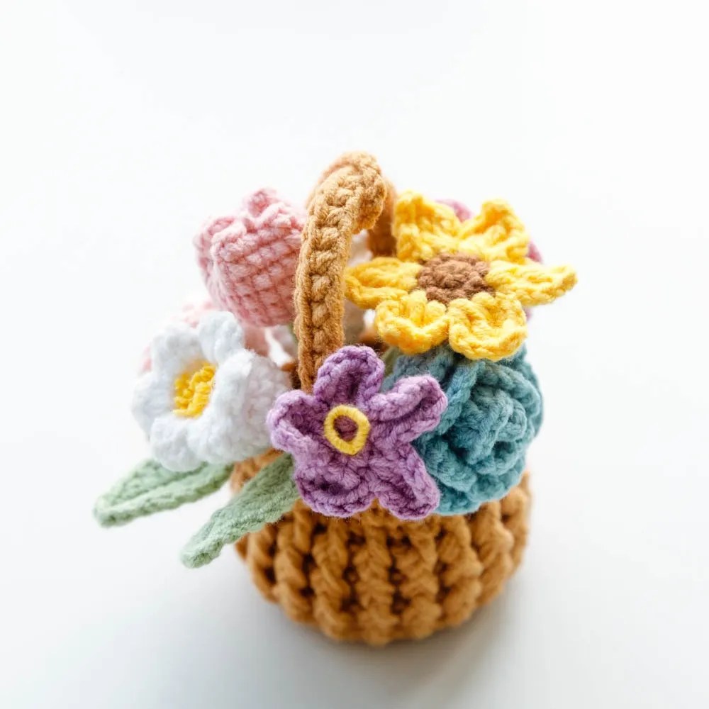Charming Crochet Flower Basket Car Hanging Pattern: Easy DIY Guide to Brighten Your Ride! — crochet flower basket