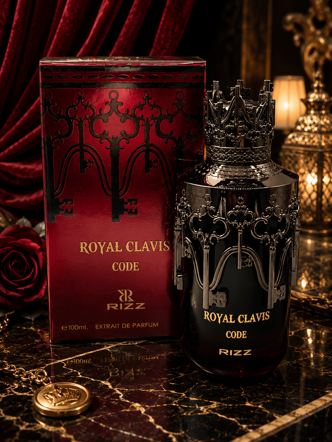 Royal Clavis Code by Rizz, 3.4fl oz, Extrait de Parfum,Unisex