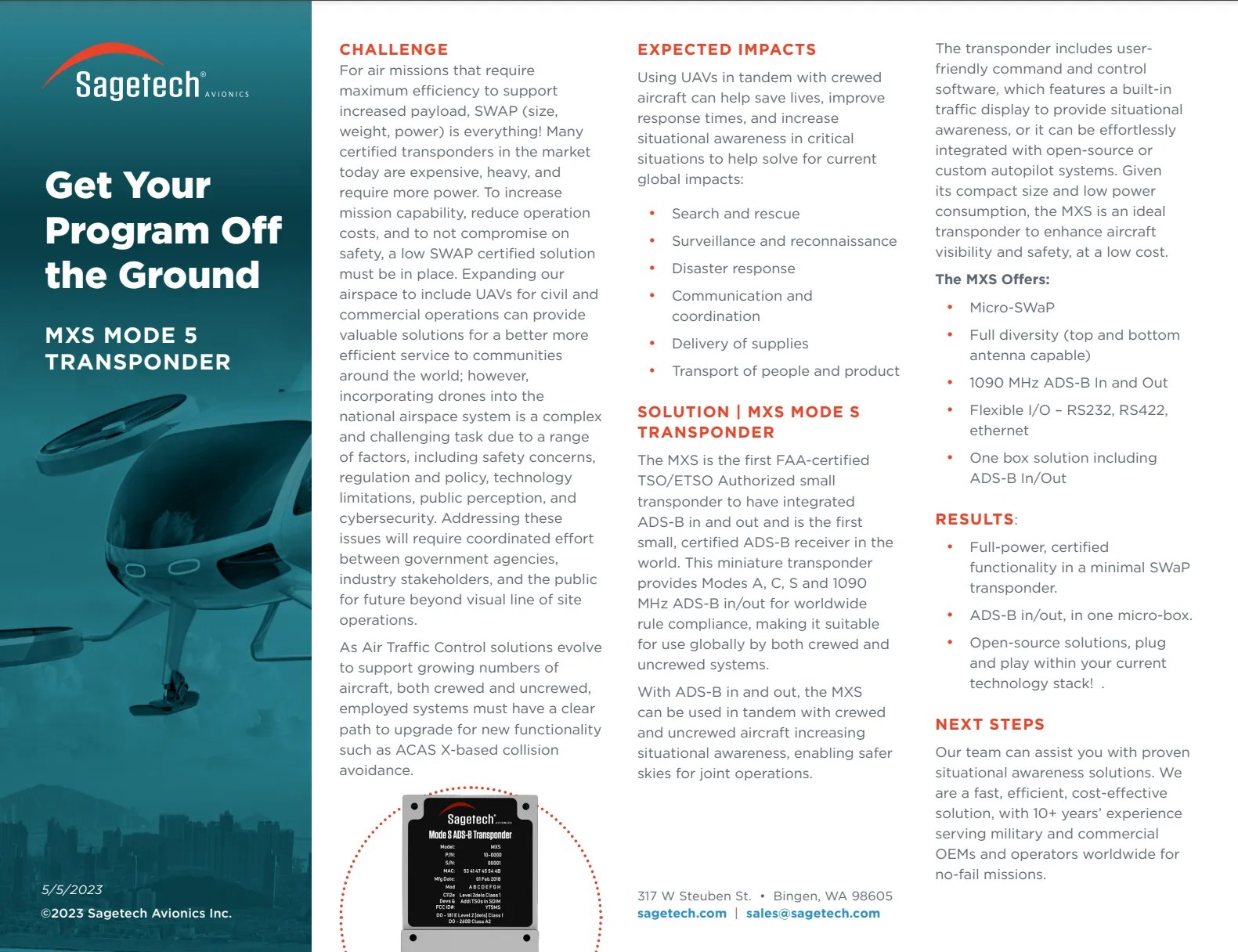 sagetech avionics mxs case study