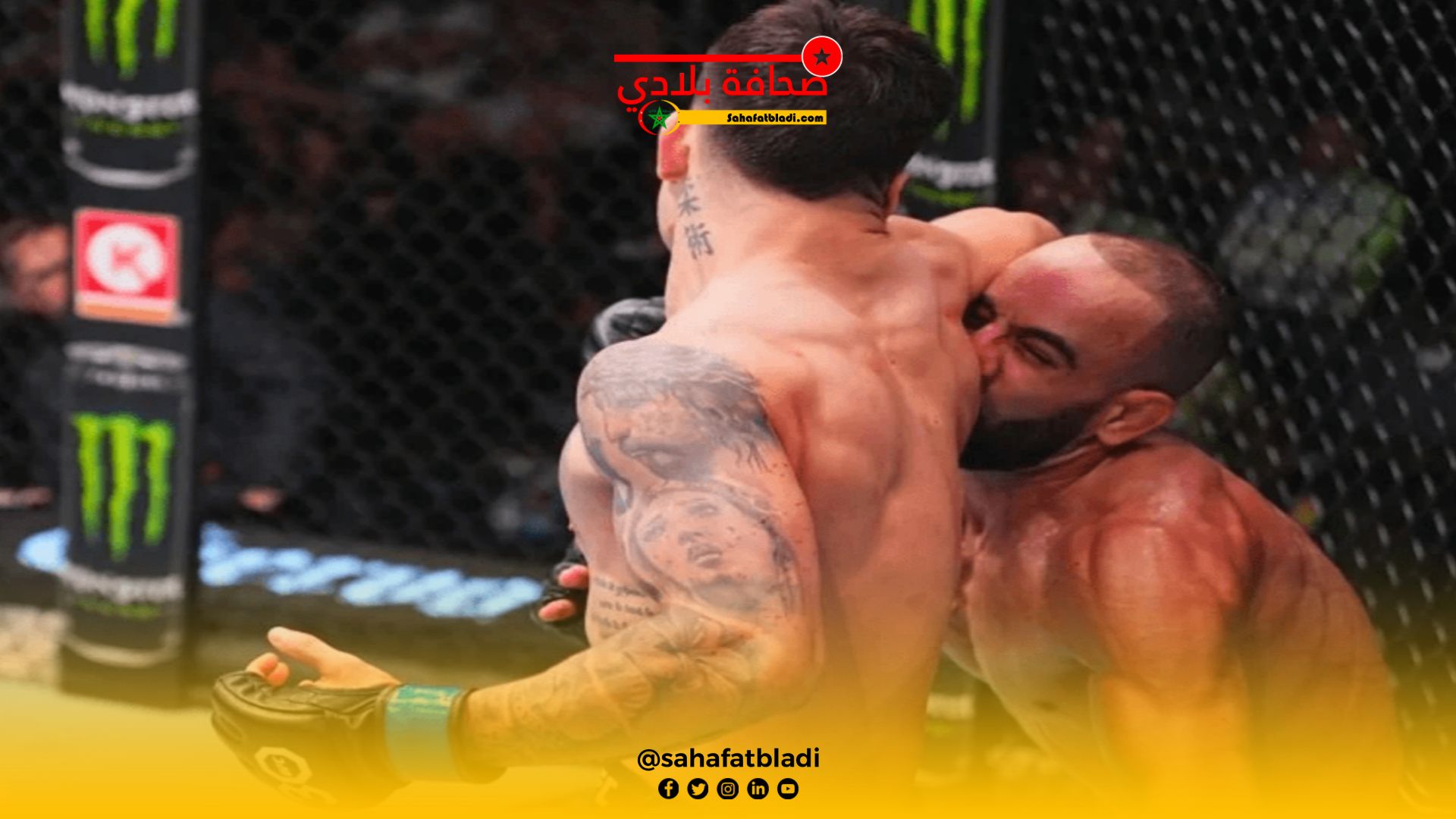 خسارة المقاتل المغربي عثمان زعيتر في بطولة UFC بضربة من الدّقة الأولى