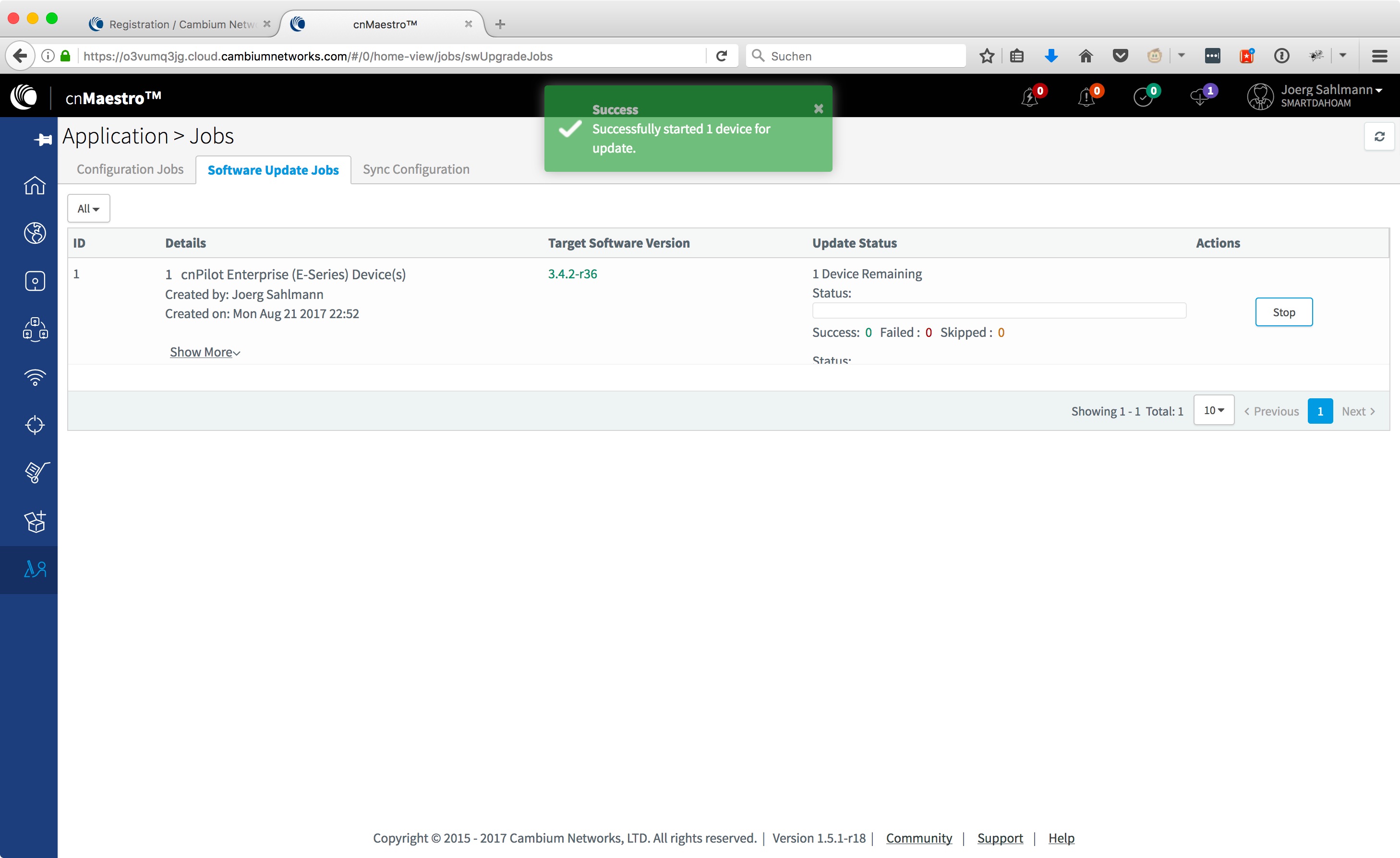 cnMaestro Update