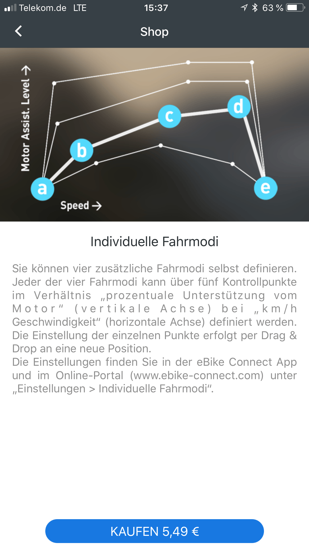Individueller Fahrmodus