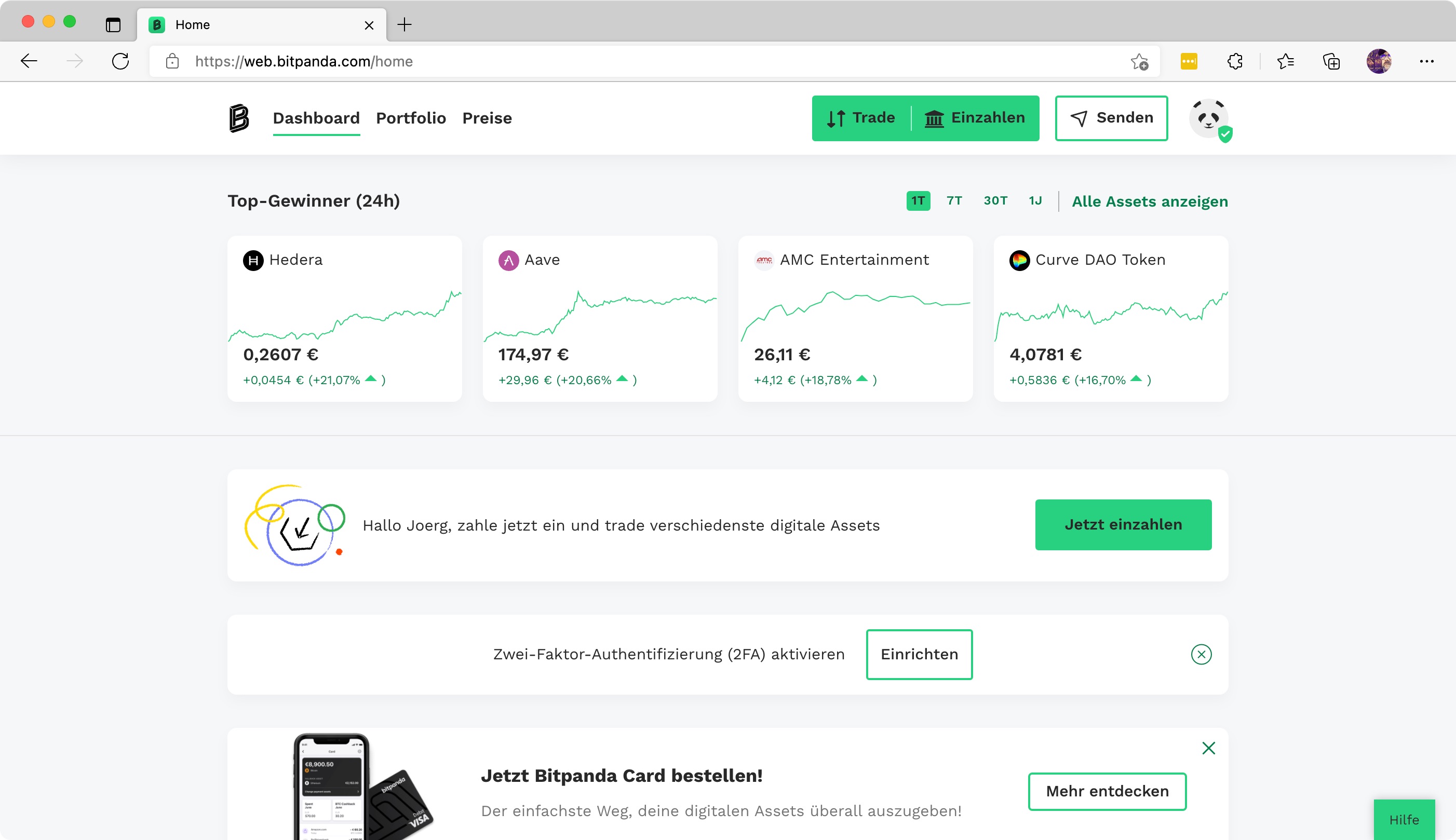 Ein Stück Bitcoin von Bitpanda - Specialization is for insects