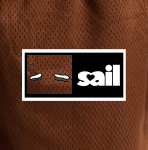 sail cloth "box logo" mesh shorts.